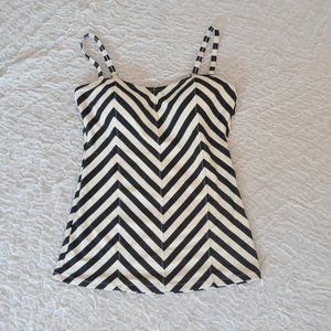 Downeast Basics Chevron Tankini Swimsuit Top